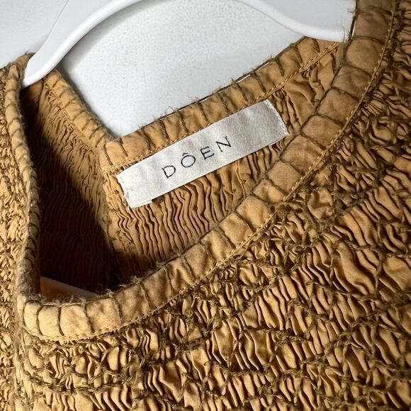 Doen Theda Wheat Gold Mini Dress Size XS - Picture 7 of 8